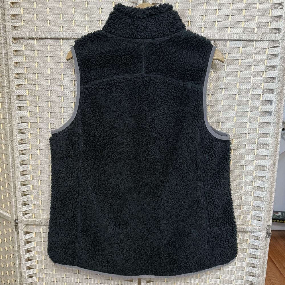 L.L. Bean Women's MOUNTAIN PILE FLEECE VEST Size XL Black Sherpa Zip Pockets NEW - Picture 2 of 11
